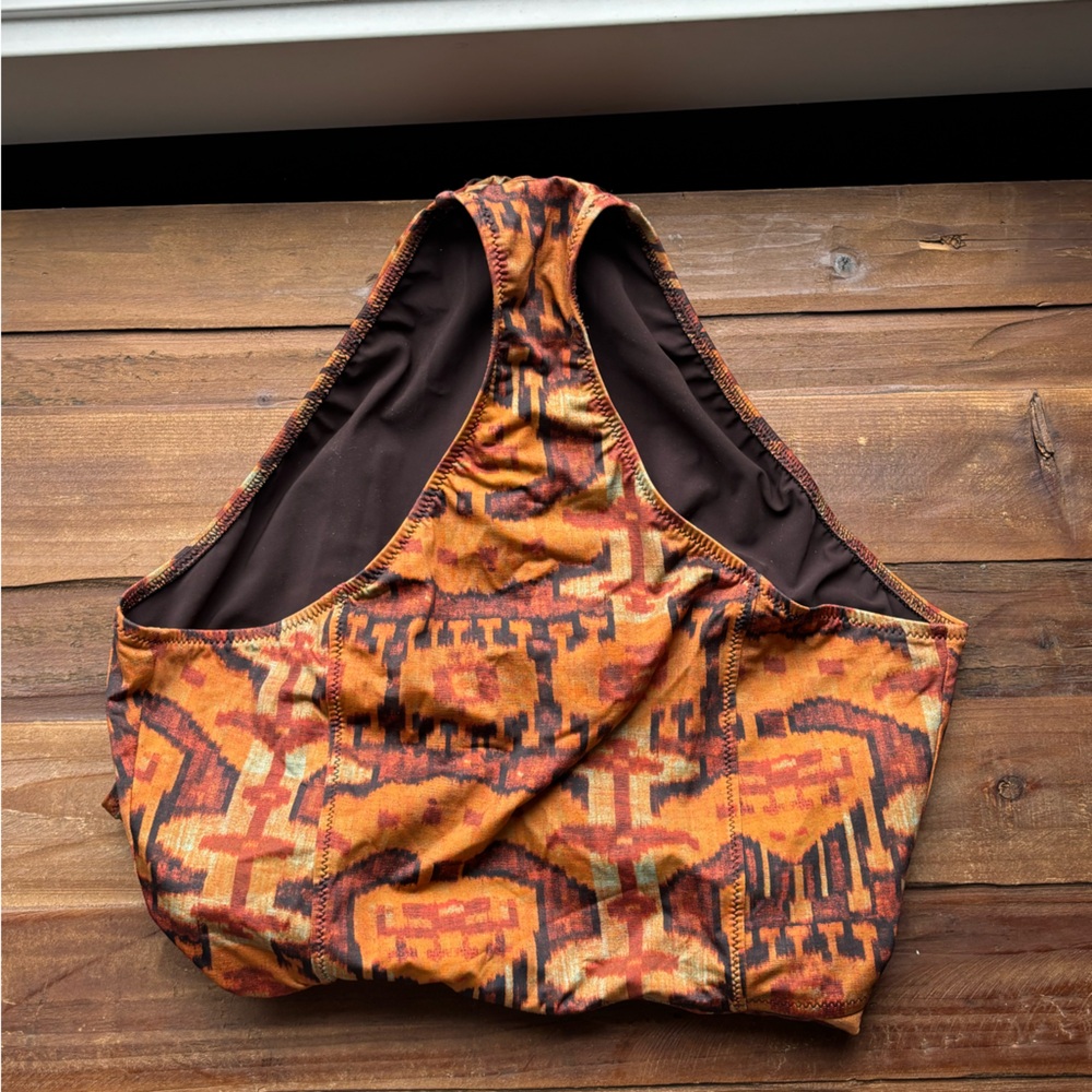 Ulla Johnson Brown Patterned One Piece Swimsuit - image 7